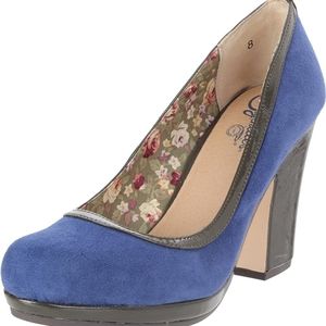 SEYCHELLES Cobalt Blue Suede Tokyo Heel